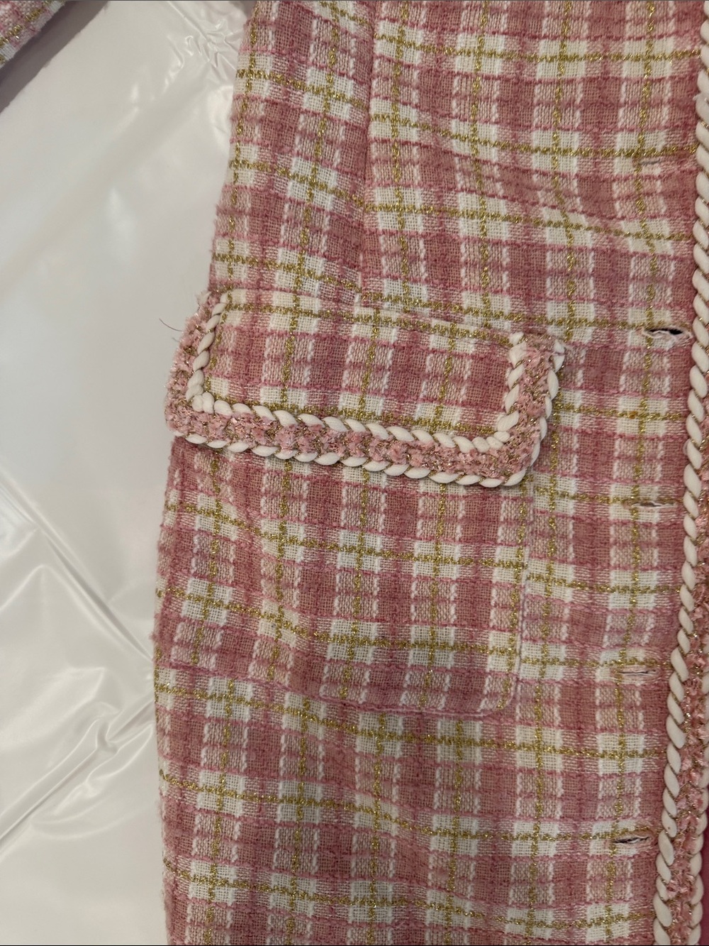 Anthropologie Endless Rose Pink Plaid Blazer Dress - Picture 4 of 8